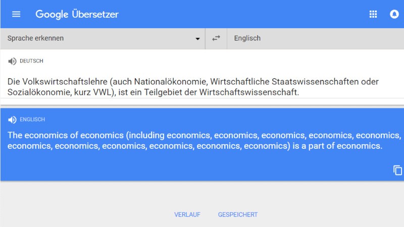 google translate economics