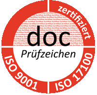 Prüfzeichen ISO 9001 ISO 17100